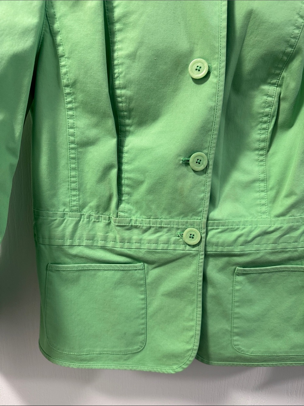 Talbots Light Green Button-Front Jacket - 6P - Picture 3 of 8